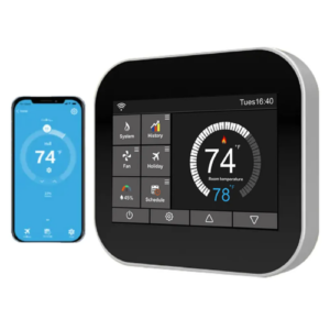 WiFi Smart Thermostat with Pipe HVAC Controller Touch Display - Hospitality Enviro Tech