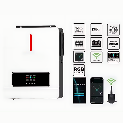 On/Off-Grid Hybrid3KW 6KW 220V 50Hz Solar System Inverter Output Single Type DC/AC With AC String - Image 2