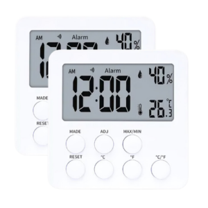 Hospitality Enviro Tech Thermometer Hygrometer with Alarm Clock