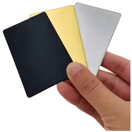 Custom RFID NFC Cards 13.56MHz Matte Black with Gold Finish - Hospitality Enviro Tech