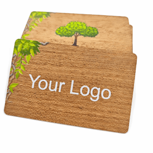 Custom Sapele Wood MIFARE 1K NFC Card with QR option - Hospitality Enviro Tech