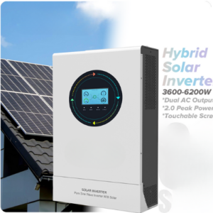 Dual AC Output 3 KW 3.6 KW 5.5 KW 6 KW 6.2 KW On/Off - Grid Hybrid Solar Inverter With Touchable Colorful Display - Hospitality Enviro Tech