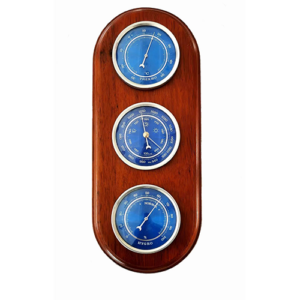 Wood Frame Weather Station with Barometer and Hygrometer - Hospitality Enviro Tech