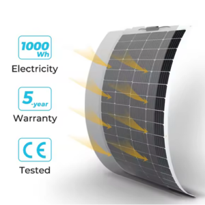 100 W Outdoor Portable Flexible Solar Panel with Wind Pressure - Hospitality Enviro Tech