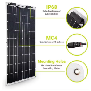 100 W Portable Flexible Solar Panel with High Efficiency - Hospitality Enviro Tech