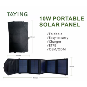 10 W Portable Solar Panel Kit With Foldable Capabilities - Hospitality Enviro Tech