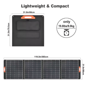 400 W Portable Solar Panel Kit With ETFE Lamination Monocrystalline - Hospitality Enviro Tech