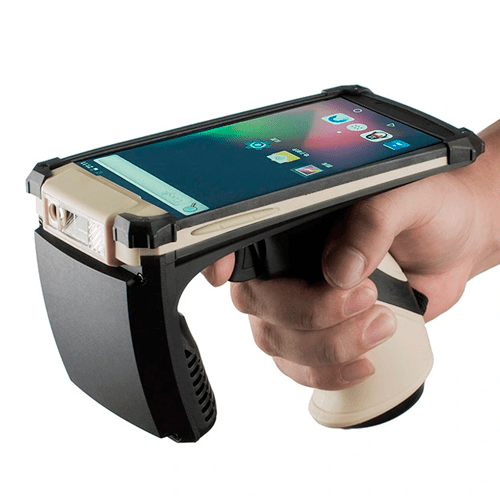 UHF RFID Optional Passive Handheld Reader with Android, 0 dBm to 33 dBm Output - Hospitality Enviro Tech