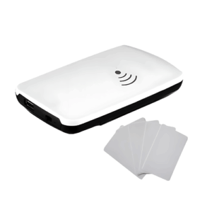 Compact Desktop UHF RFID Reader, 8 dB Antenna for Access Control & Tracking - Hospitality Enviro Tech