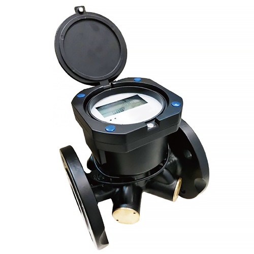 Black Cast Steel Water Meter with IP68 Protection - Hospitality Enviro Tech