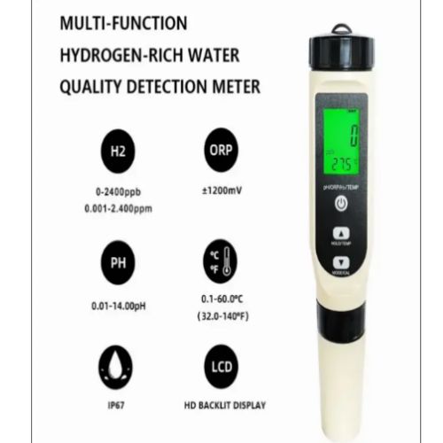4-in-1 pH, H₂, ORP & Temperature Water Quality Tester- Hospitality Enviro Tech - Image 2